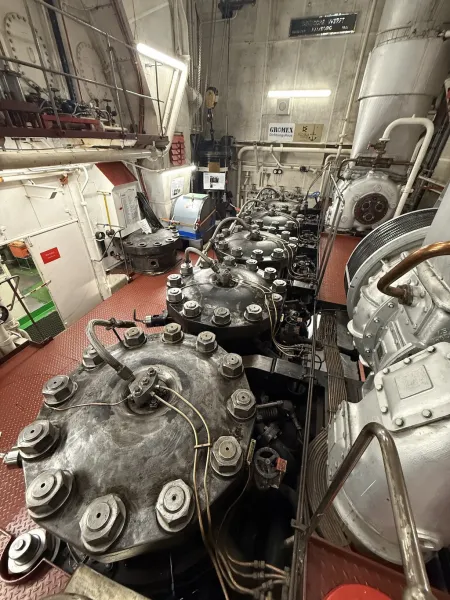 Der Motorraum der Cap San Diego